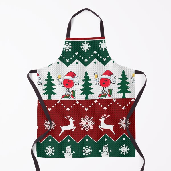 Item preview, Bowling Santa Wine Bowling Tree Christmas and Snow Sleamless designed and sold by BeebooDesign.