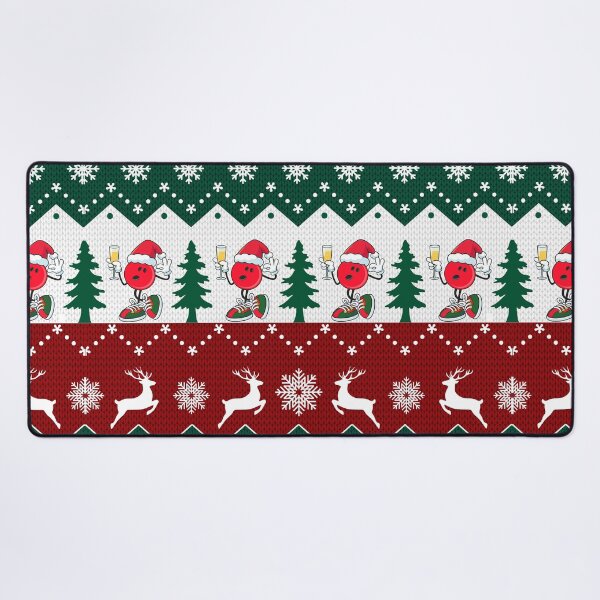 Item preview, Bowling Santa Wine Bowling Tree Christmas and Snow Sleamless designed and sold by BeebooDesign.