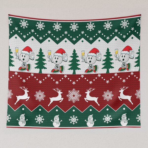 Item preview, Golf Santa Wine Golf Tree Christmas and Snow Sleamless designed and sold by BeebooDesign.