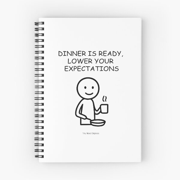 Item preview, Dinner Is Ready, Lower Your Expectations – Minimalist Stick Figure Art designed and sold by eivicraft.