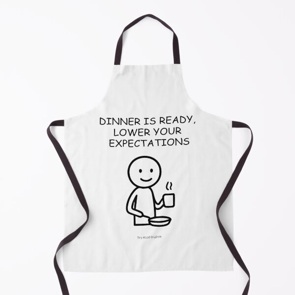 Item preview, Dinner Is Ready, Lower Your Expectations – Minimalist Stick Figure Art designed and sold by eivicraft.