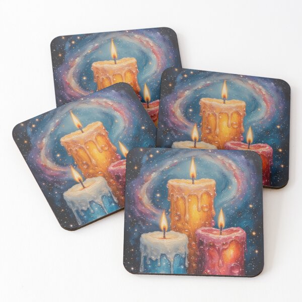 Item preview, Glowing candles in the cosmos of dreams designed and sold by Mianku | Für das Leben.