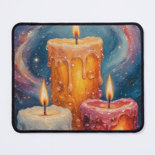 Item preview, Glowing candles in the cosmos of dreams designed and sold by Mianku | Für das Leben.