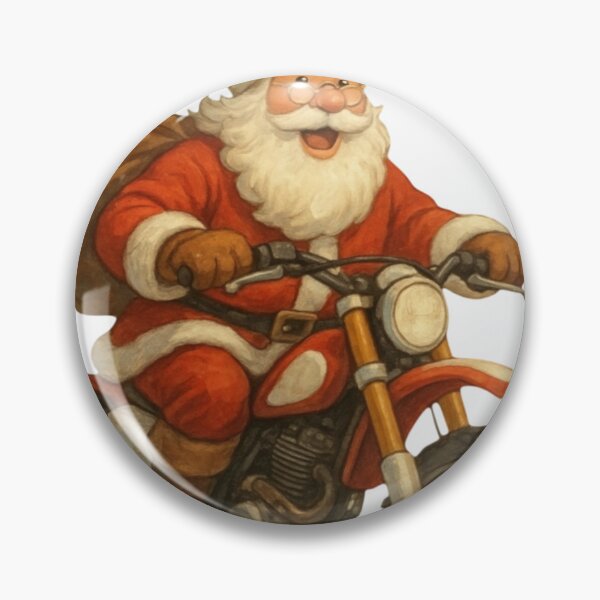 Item preview, Incredible happy Santa Claus on his motocross bike - Christmas on a motorcycle designed and sold by Pablo059.