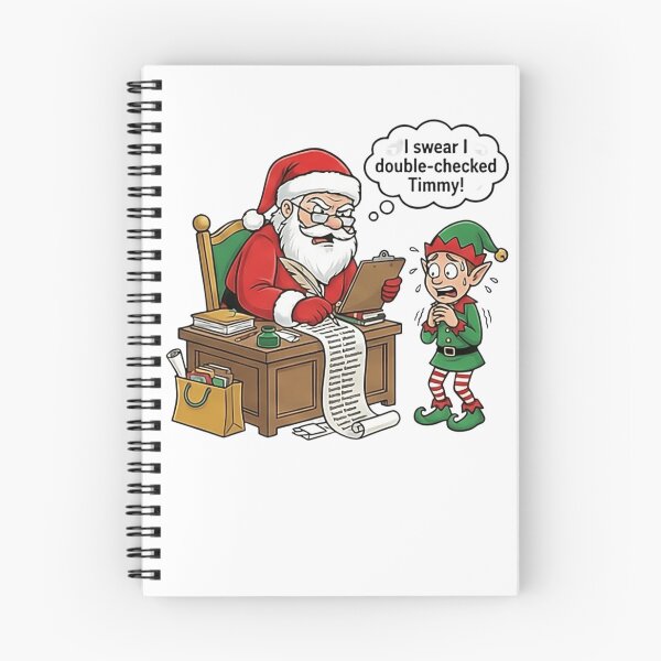 Item preview, Santa's NaughtyNice List Error Christmas T-Shirt  Funny Elf Timmy Double-Checked Fail Holiday Tee designed and sold by ZyxDes.