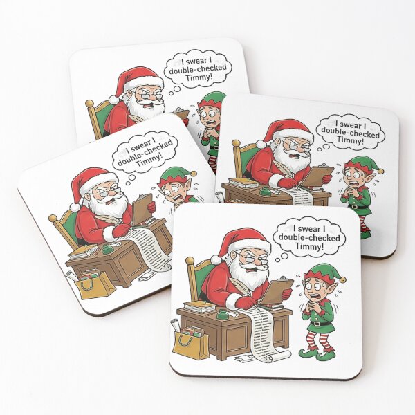 Item preview, Santa's NaughtyNice List Error Christmas T-Shirt  Funny Elf Timmy Double-Checked Fail Holiday Tee designed and sold by ZyxDes.
