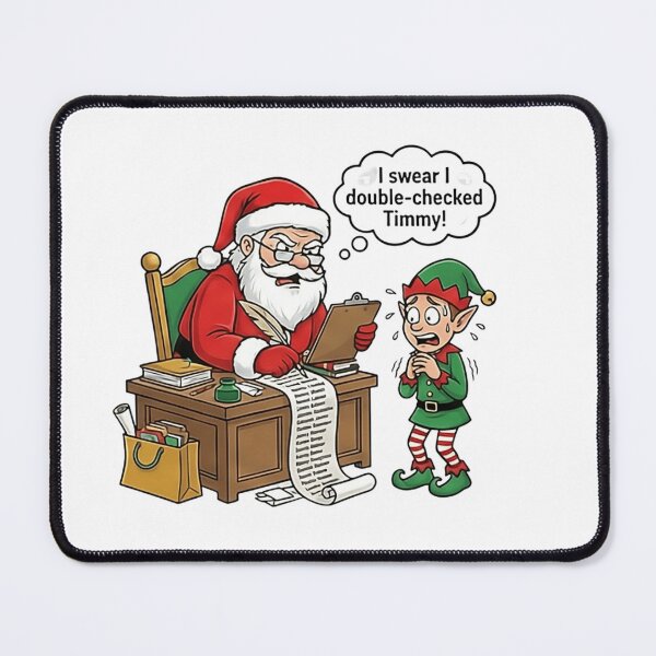Item preview, Santa's NaughtyNice List Error Christmas T-Shirt Funny Elf Timmy Double-Checked Fail Holiday Tee designed and sold by ZyxDes.