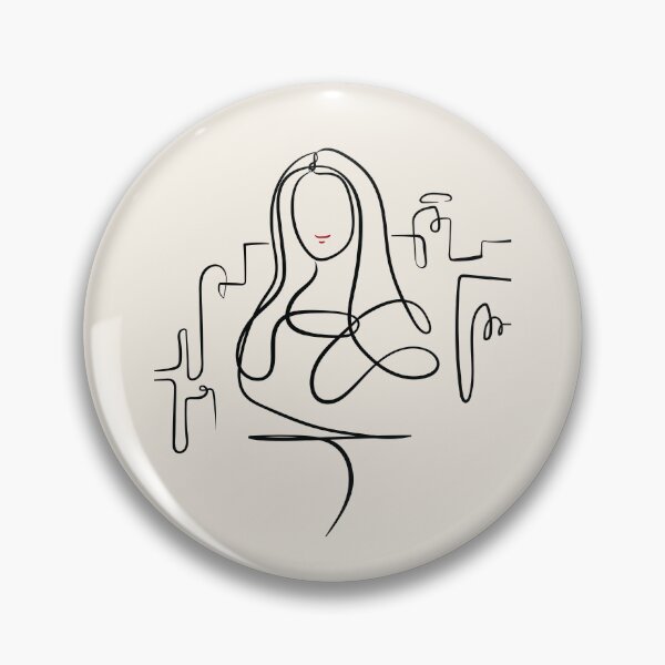 Item preview, Minimalist Mona Lisa One-Line Art | Modern Abstract Portrait Illustration designed and sold by Cosmodoody.