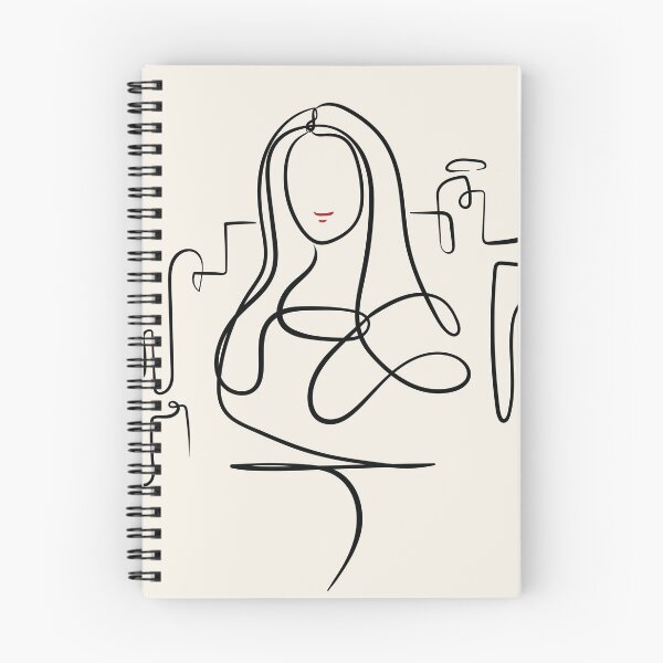 Item preview, Minimalist Mona Lisa One-Line Art | Modern Abstract Portrait Illustration designed and sold by Cosmodoody.