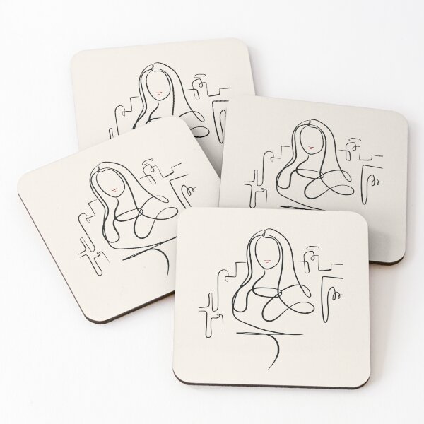 Item preview, Minimalist Mona Lisa One-Line Art | Modern Abstract Portrait Illustration designed and sold by Cosmodoody.