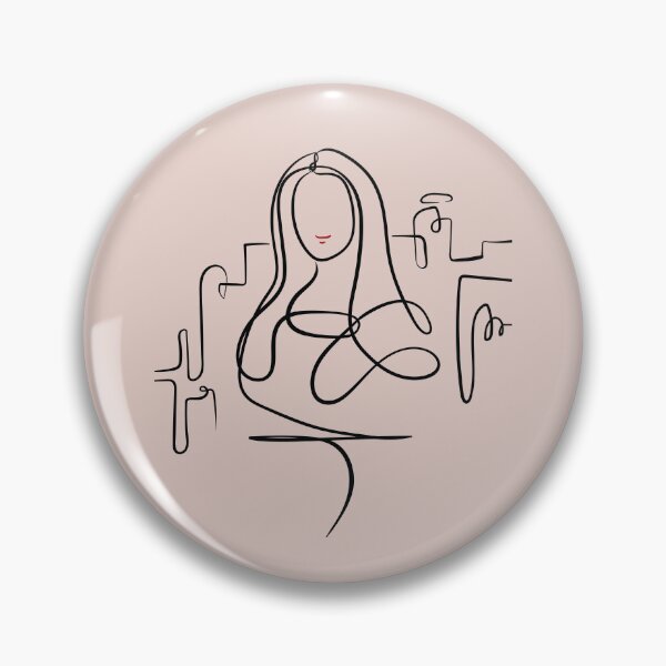 Item preview, Minimalist Mona Lisa One-Line Art | Modern Abstract Portrait Illustration designed and sold by Cosmodoody.