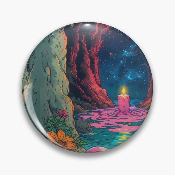 Item preview, Candle in mystical cave by the water designed and sold by Mianku | Für das Leben.