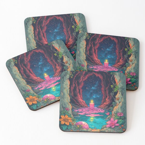 Item preview, Candle in mystical cave by the water designed and sold by Mianku | Für das Leben.