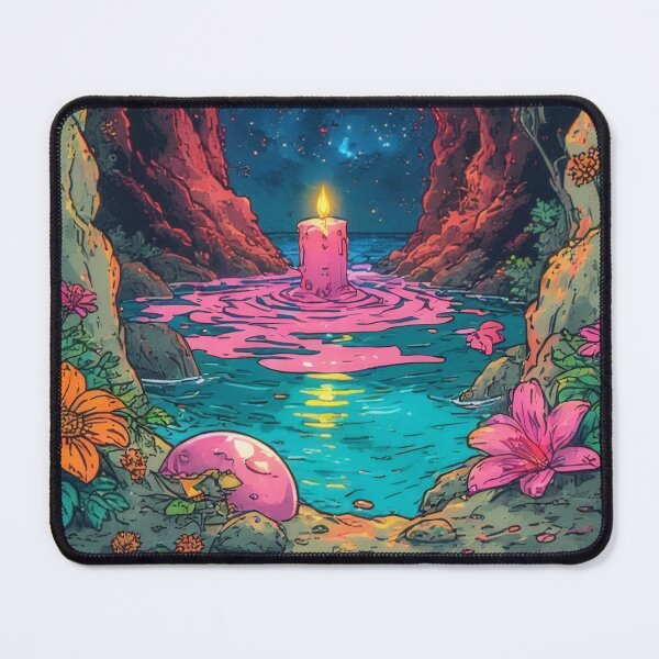 Item preview, Candle in mystical cave by the water designed and sold by Mianku | Für das Leben.