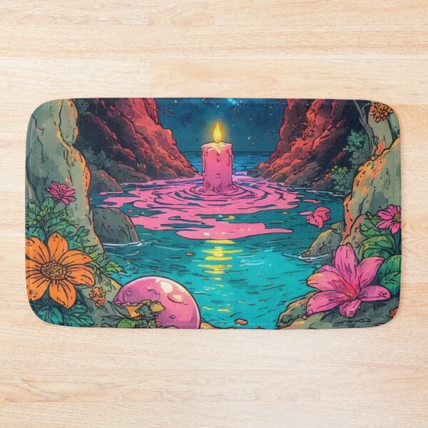 Item preview, Candle in mystical cave by the water designed and sold by Mianku | Für das Leben.