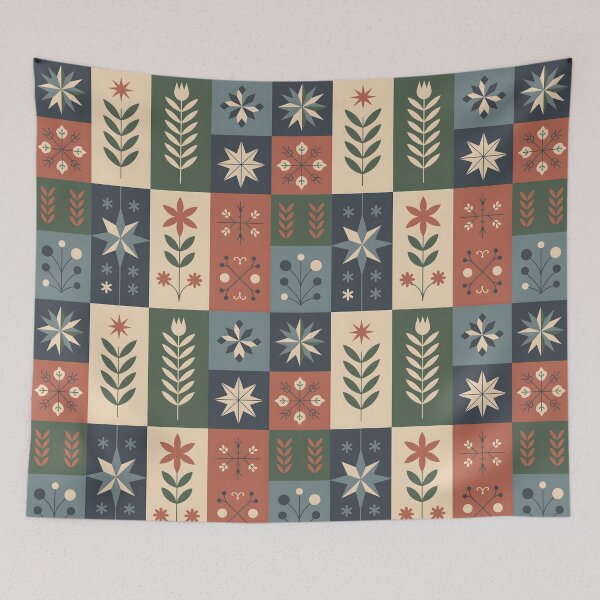 Item preview, Ukrainian Christmas - Ukrainian Folk Christmas Tile Pattern designed and sold by JessArty ⭐⭐⭐⭐⭐.