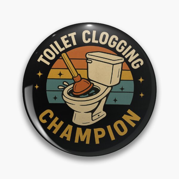 Item preview, Toilet Clogging Champion – Funny Retro Bathroom Humor Design designed and sold by haitrieuic96.