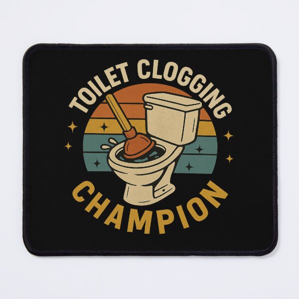 Item preview, Toilet Clogging Champion – Funny Retro Bathroom Humor Design designed and sold by haitrieuic96.