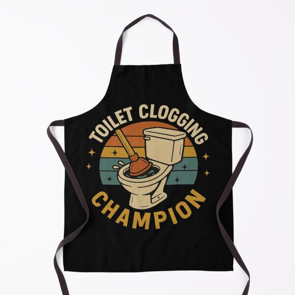 Item preview, Toilet Clogging Champion – Funny Retro Bathroom Humor Design designed and sold by haitrieuic96.