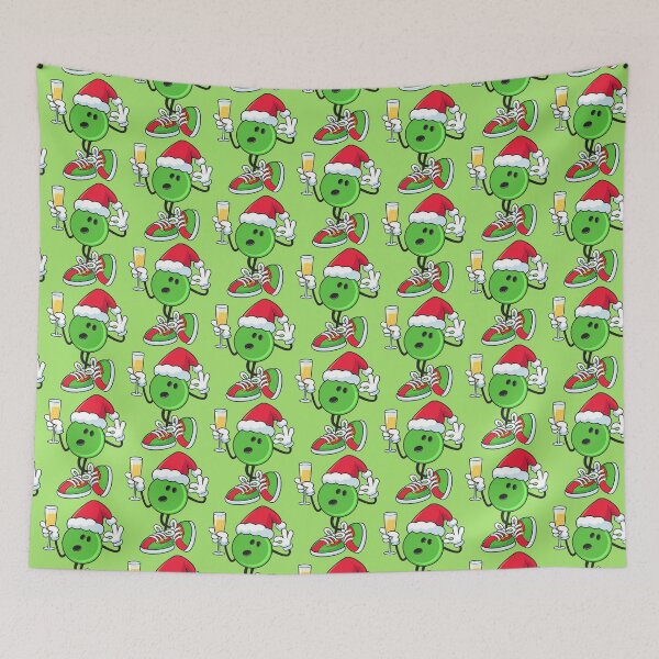 Item preview, Funny christmas bowling ball green and wine party designed and sold by BeebooDesign.