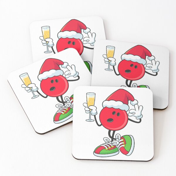 Item preview, Funny christmas bowling ball red and wine party designed and sold by BeebooDesign.
