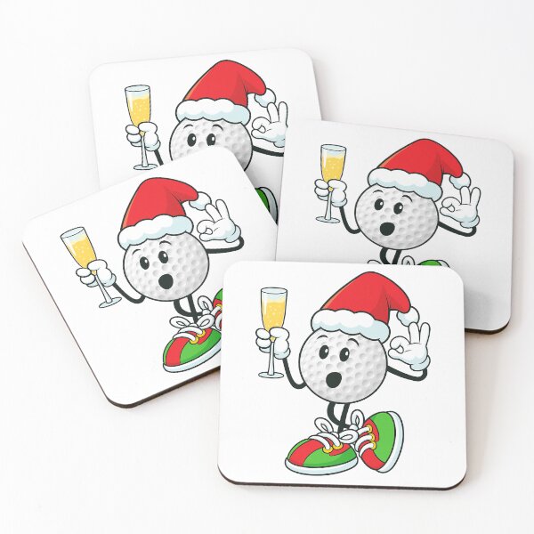 Item preview, Funny christmas golf ball and wine party designed and sold by BeebooDesign.