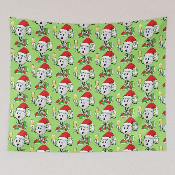 Item preview, Funny christmas golf ball and wine party designed and sold by BeebooDesign.