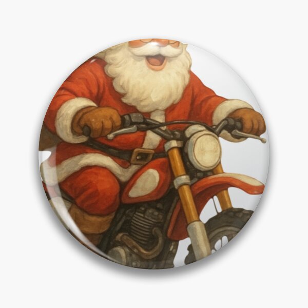 Item preview, Incredible happy Santa Claus on his motocross bike - Christmas on a motorcycle designed and sold by Pablo059.