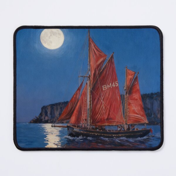 Item preview, PILGRIM SAILING PAST BERRY HEAD BRIXHAM DEVON UNDERA FULL MOON designed and sold by Mackenzie Moulton International Artist .