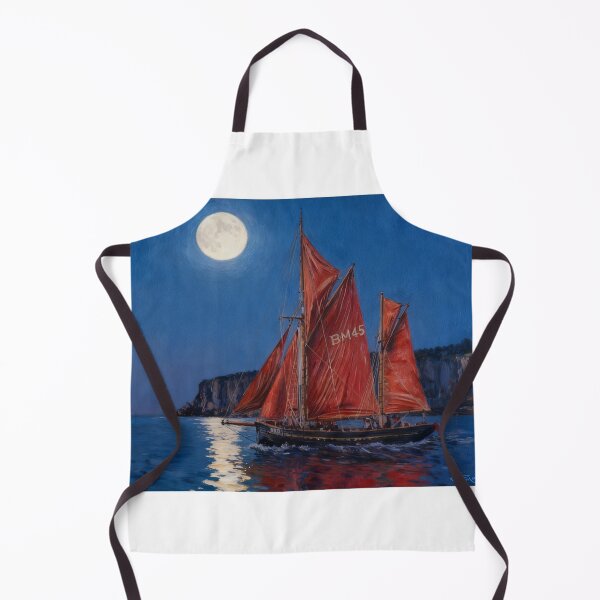 Item preview, PILGRIM SAILING PAST BERRY HEAD BRIXHAM DEVON UNDERA FULL MOON designed and sold by Mackenzie Moulton International Artist .