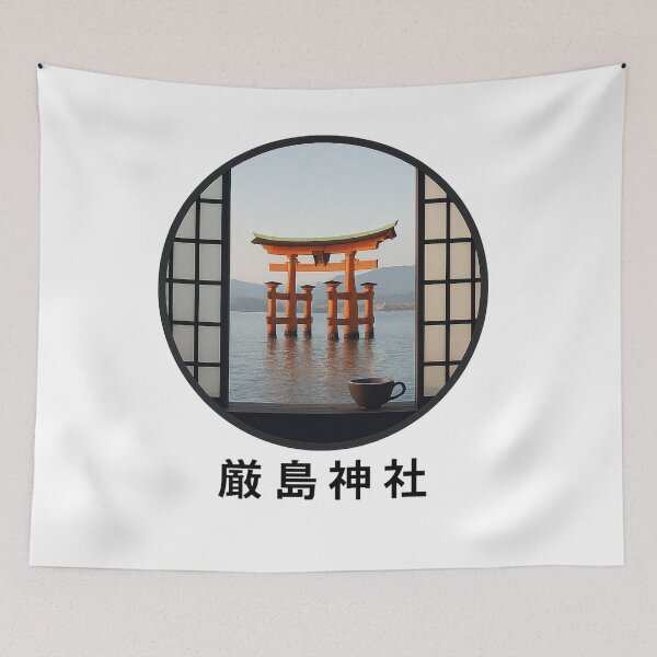 Item preview, Itsukushima Shrine Window – Floating Torii at Dawn designed and sold by thtCMRAguy.