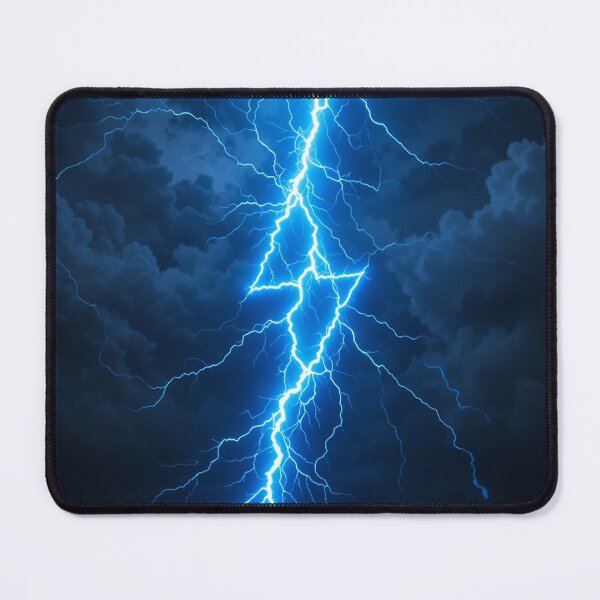 Item preview, Electric Blue Lightning Bolt – Raw Energy, Power and Impact designed and sold by PixelVibe782.