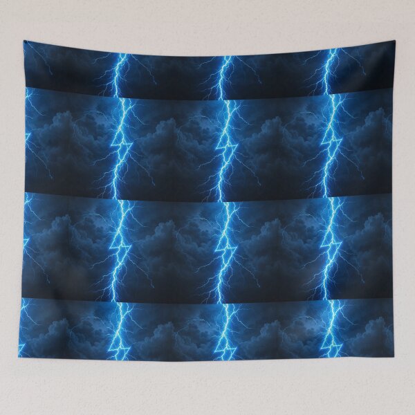 Item preview, Electric Blue Lightning Bolt – Raw Energy, Power and Impact designed and sold by PixelVibe782.