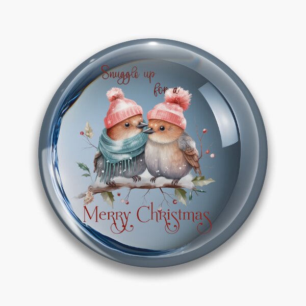 Item preview, Snuggle Up – Cozy Christmas Birds designed and sold by Szpaku desart .