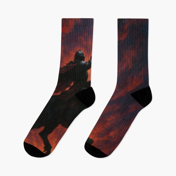 Item preview, Dark Gothic Knight Under Blood Eclipse | Medieval Dark Fantasy Wall Art designed and sold by Visualynx.