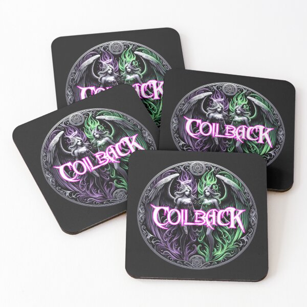 Item preview, Coilback Angel & Demon girls round logo  designed and sold by GhostMachine13.