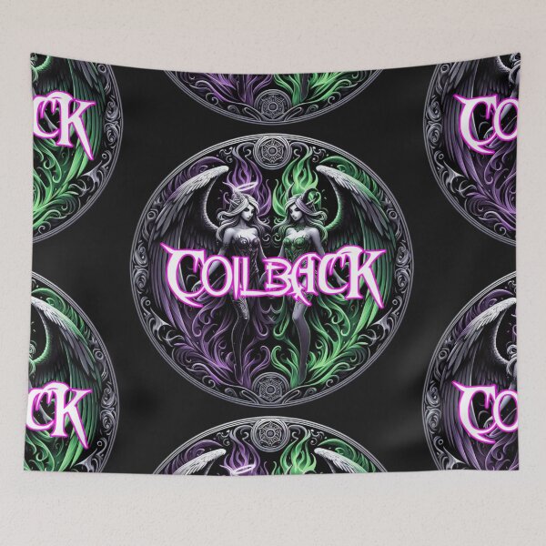 Item preview, Coilback Angel & Demon girls round logo  designed and sold by GhostMachine13.