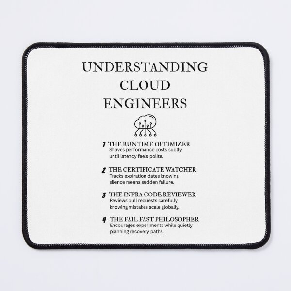 Item preview, Cloud Infrastructure Humor – Engineer Edition designed and sold by PsyFlow35.