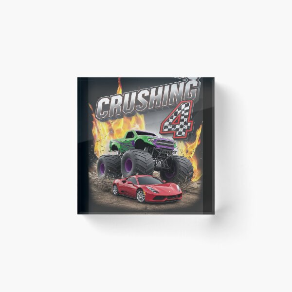 Item preview, Crushing being 4 four Years Old 4th Birthday designed and sold by CombatTask.
