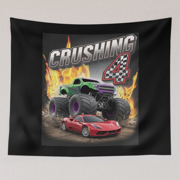 Item preview, Crushing being 4 four Years Old 4th Birthday designed and sold by CombatTask.