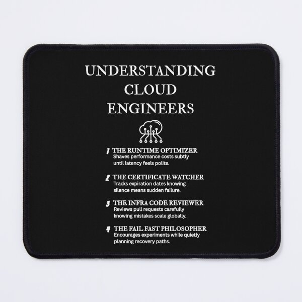 Item preview, Cloud Infrastructure Humor – Engineer Edition – Black designed and sold by PsyFlow35.