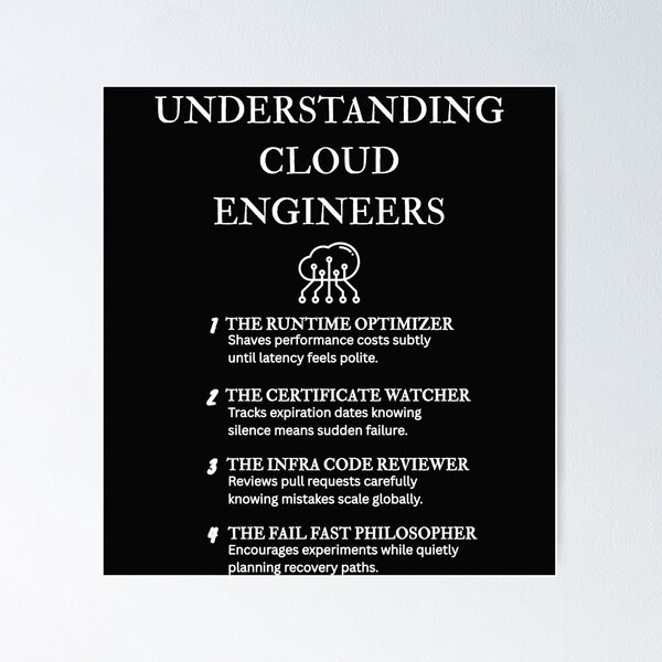 Item preview, Cloud Infrastructure Humor – Engineer Edition – Black designed and sold by PsyFlow35.