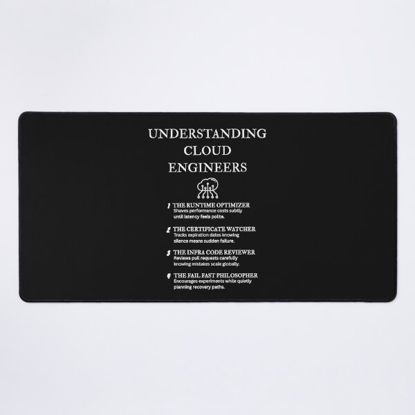 Item preview, Cloud Infrastructure Humor – Engineer Edition – Black designed and sold by PsyFlow35.