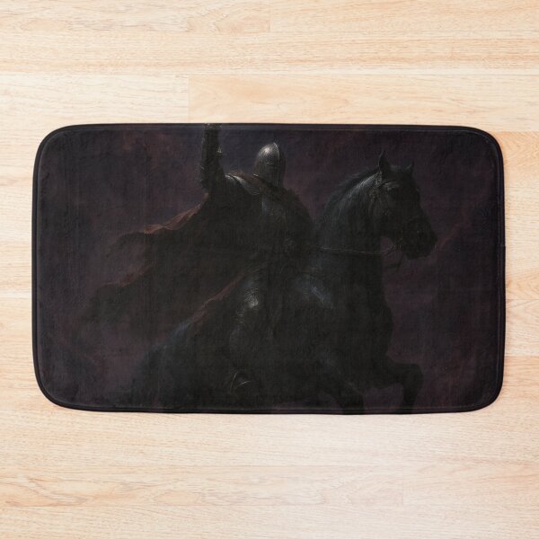 Item preview, Epic Knight on Horseback with Sword | Dark Fantasy Medieval Poster designed and sold by Visualynx.
