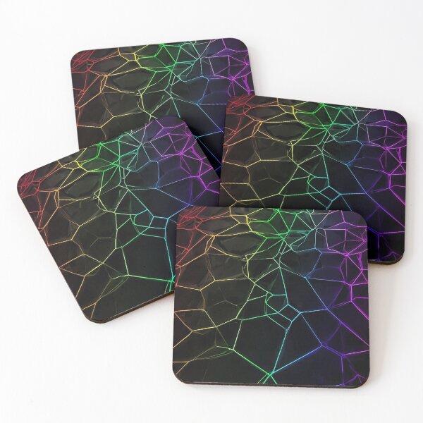 Item preview, Neon Polygon Grid – Futuristic Spectrum Geometry designed and sold by PixelVibe782.