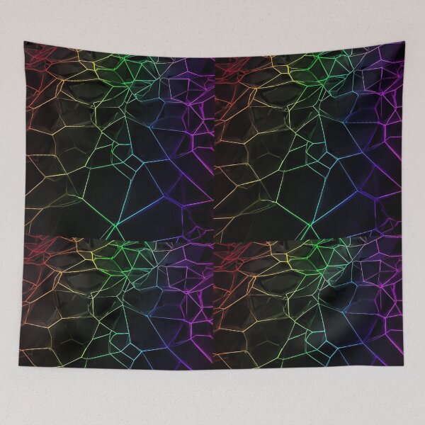 Item preview, Neon Polygon Grid – Futuristic Spectrum Geometry designed and sold by PixelVibe782.