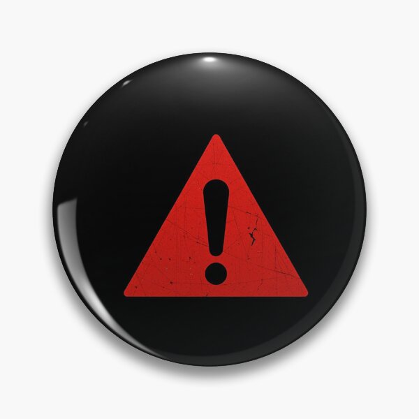 Item preview, Red Warning Triangle – Bold Alert Symbol on Black designed and sold by PixelVibe782.
