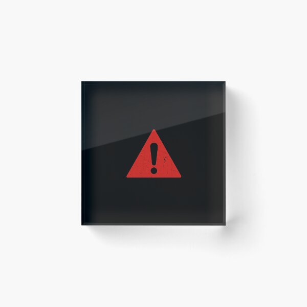Item preview, Red Warning Triangle – Bold Alert Symbol on Black designed and sold by PixelVibe782.