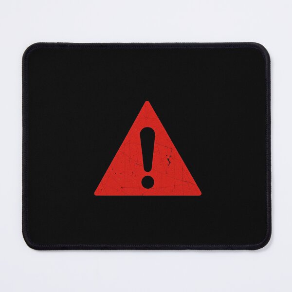 Item preview, Red Warning Triangle – Bold Alert Symbol on Black designed and sold by PixelVibe782.