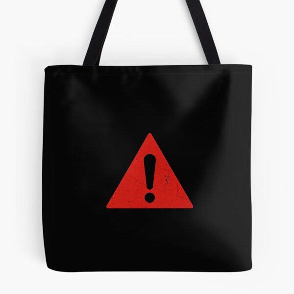 Item preview, Red Warning Triangle – Bold Alert Symbol on Black designed and sold by PixelVibe782.